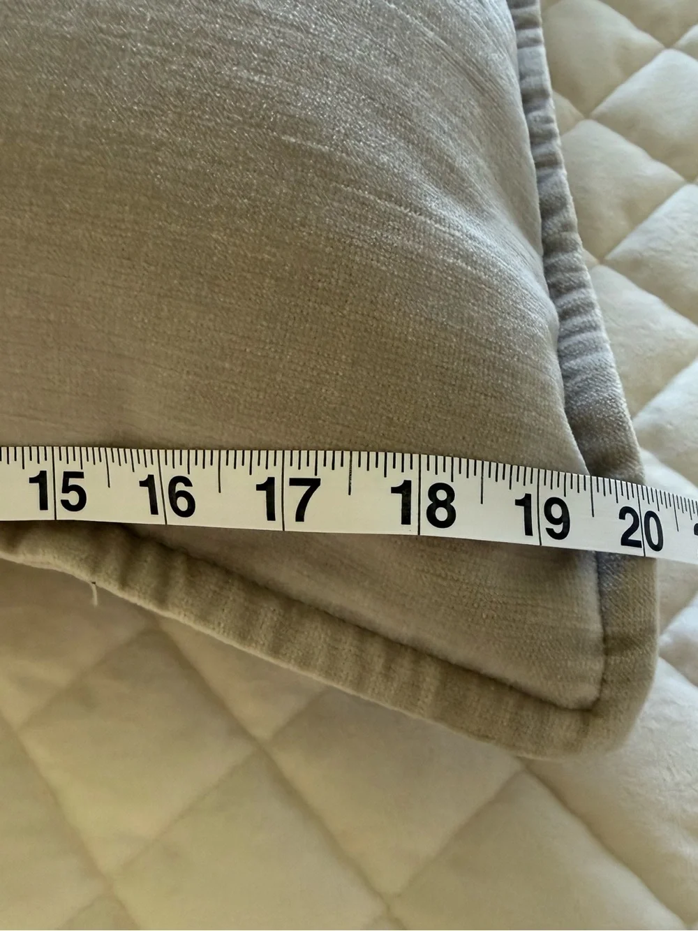 Pottery Barn Everywhere Velvet 20x20 Pillow Cover & Down Insert Set of Two Gray